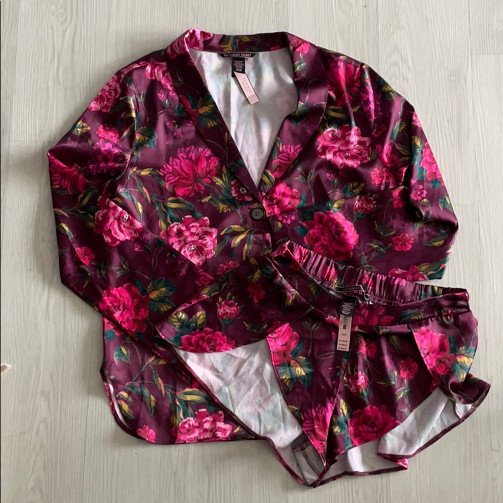 NWT VS Satin PJ Set - Size S(top)/XS(bottom)